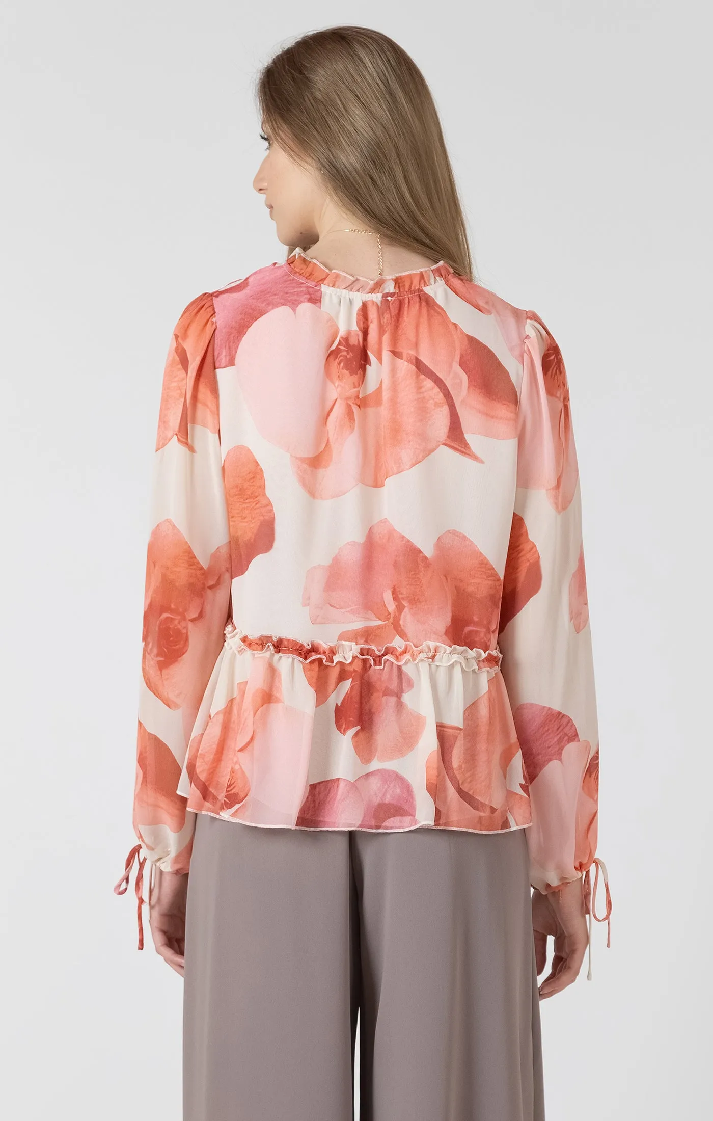 Soft Peplum Blouse | Rose Petals sold by Bella Chic product image thumbnail 2
