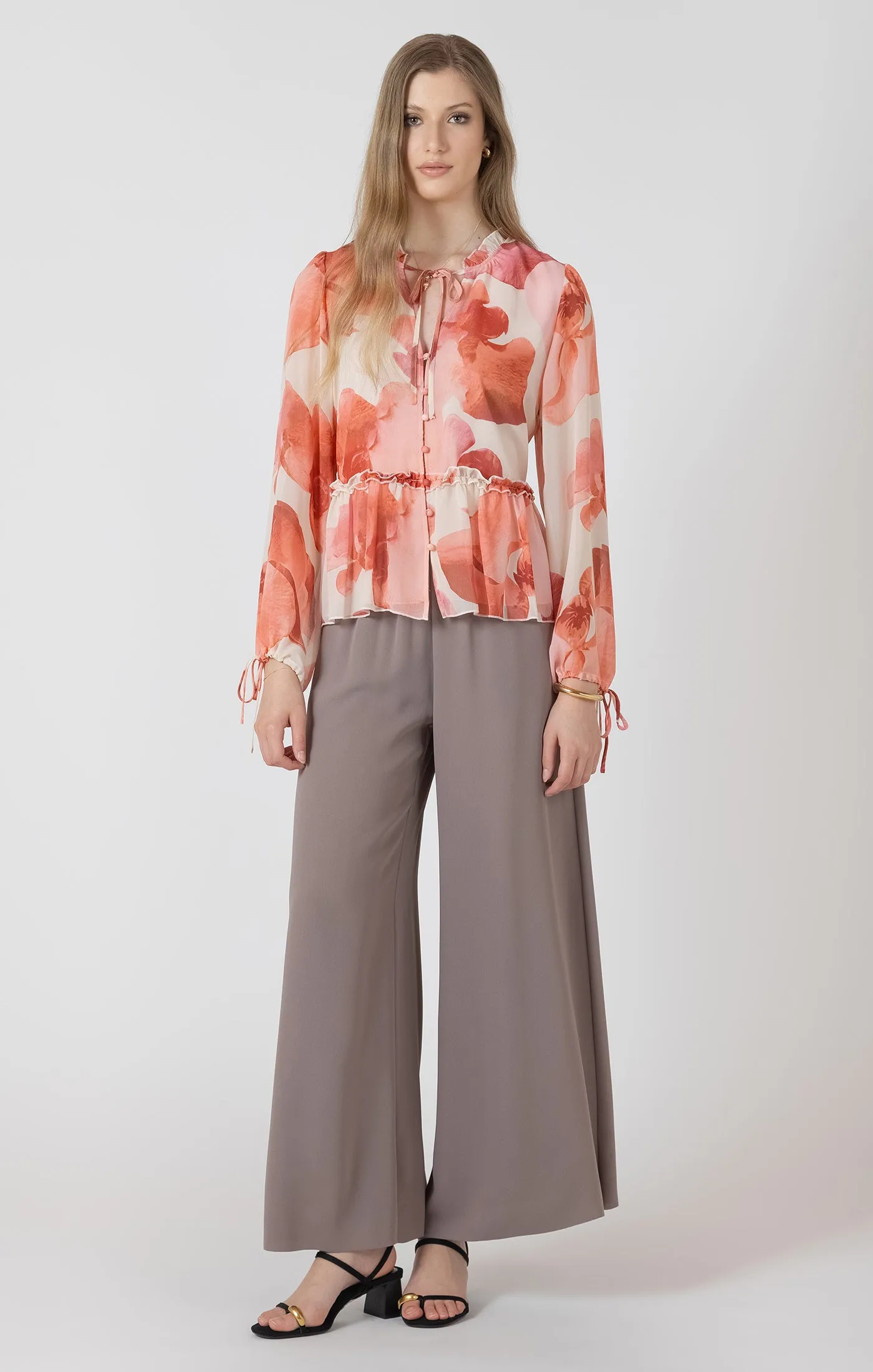 Soft Peplum Blouse | Rose Petals sold by Bella Chic product image thumbnail 3