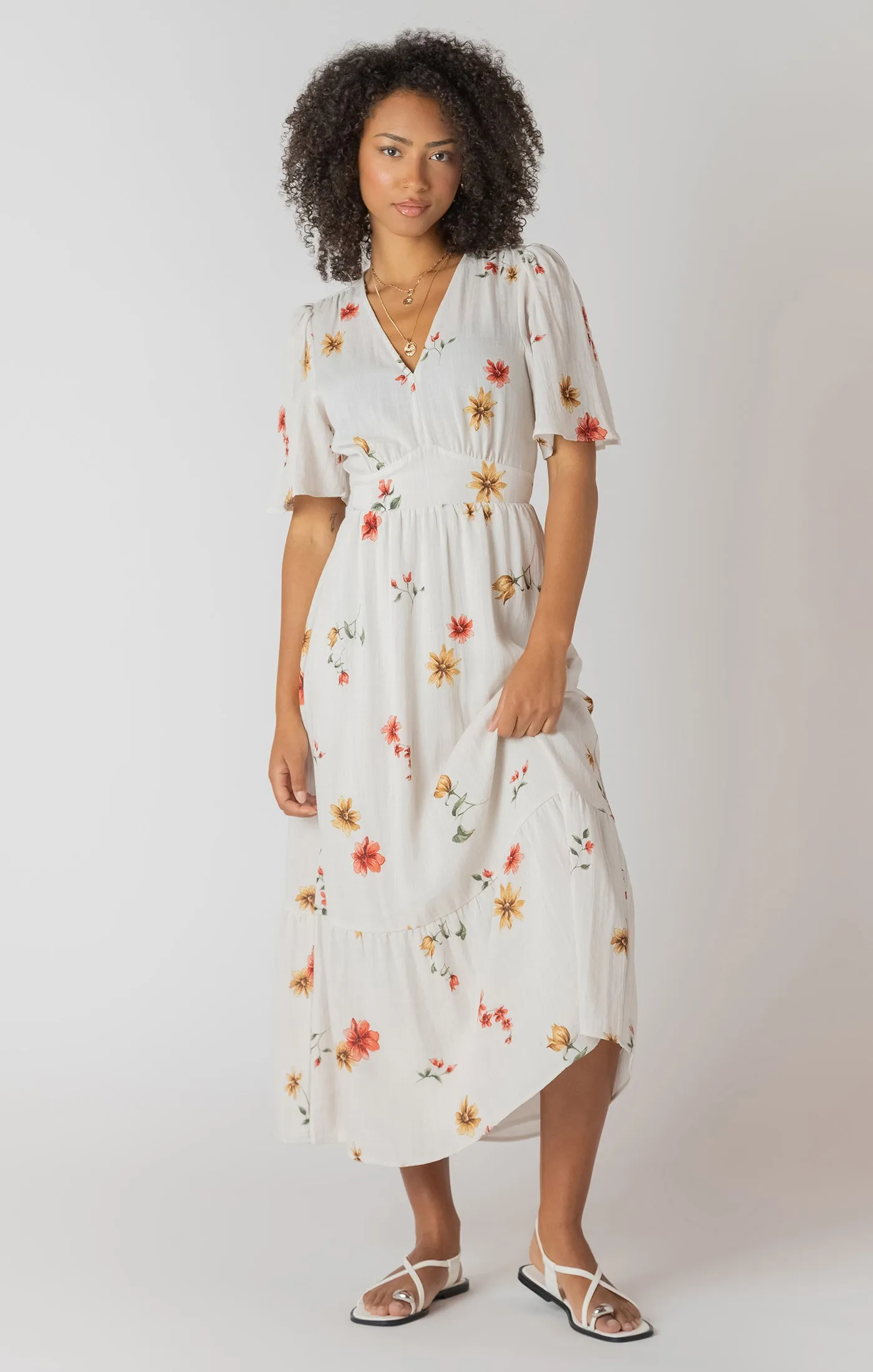 Short Sleeve Maxi Dress | Mix Floral sold by Bella Chic product image thumbnail 4