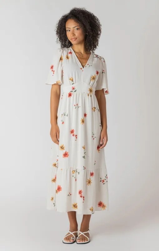 Short Sleeve Maxi Dress | Mix Floral sold by Bella Chic