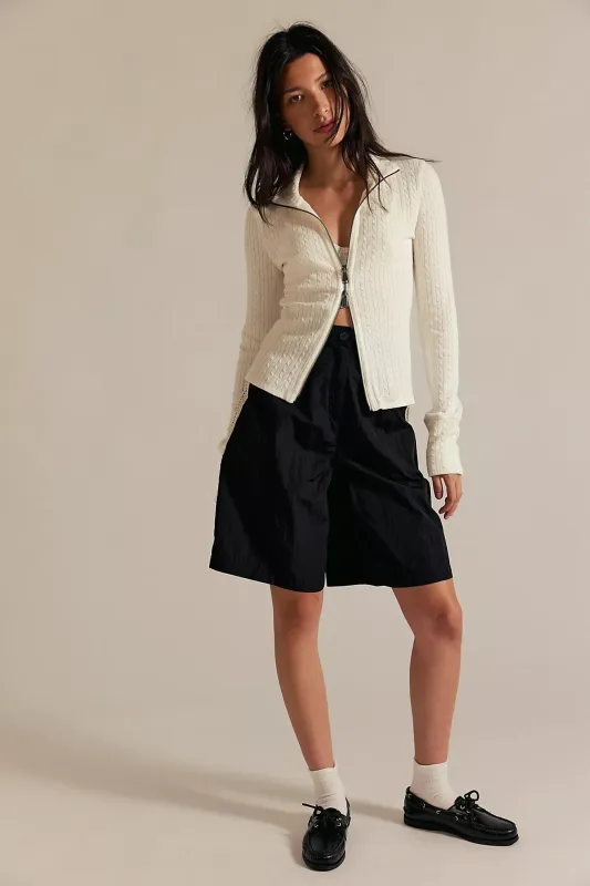 Brunch Girl Zip Up | Clean Ivory made by Free People