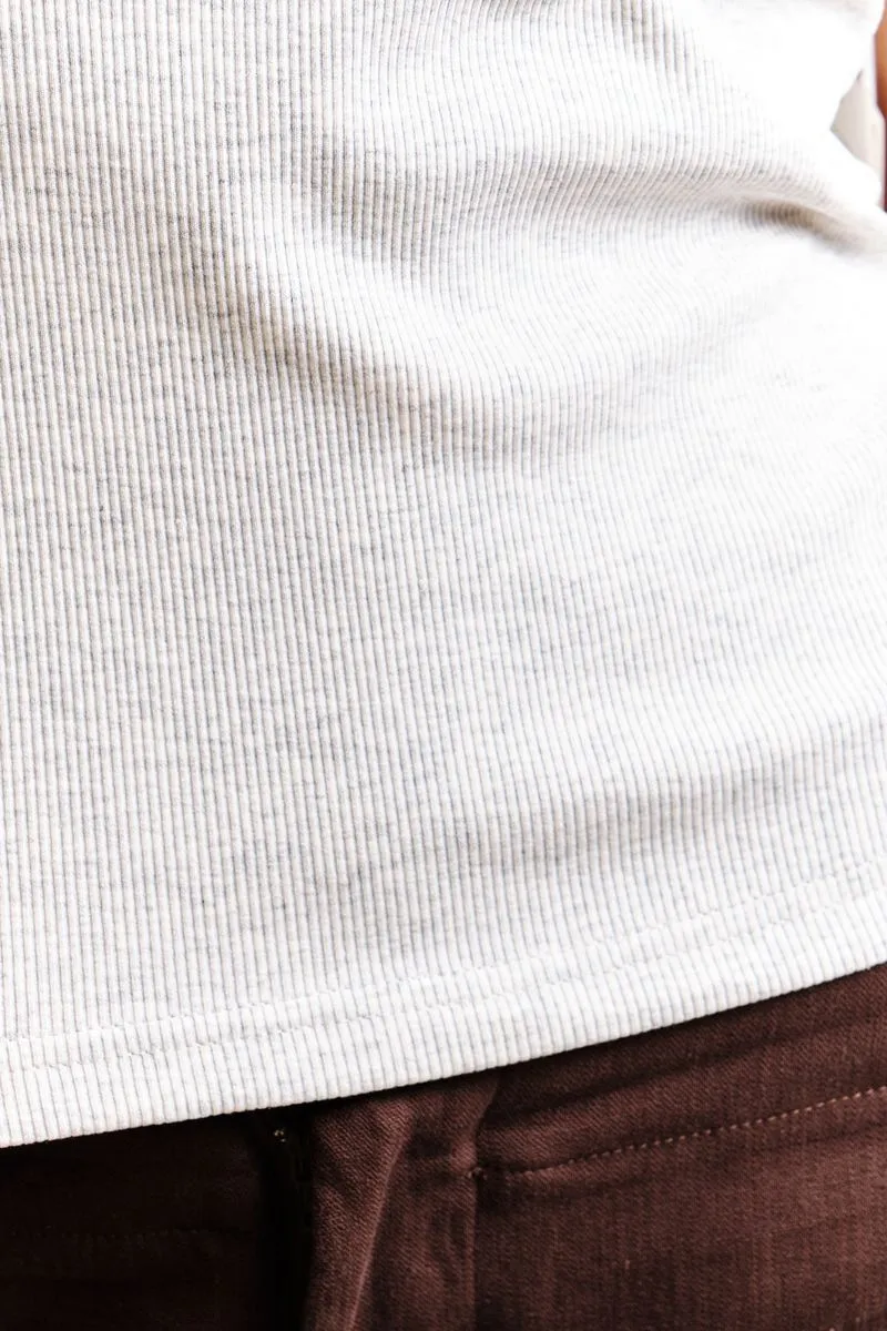 Classic Rib Tee | Light Heather Grey sold by Bella Chic product image thumbnail 3