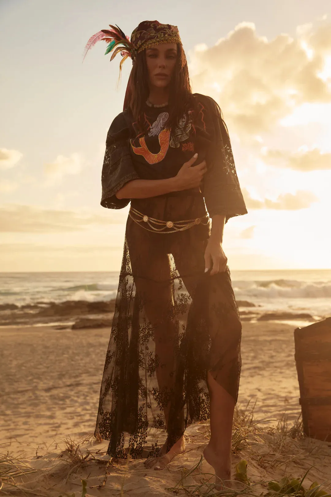 The Lace Maxi Skirt | Black sold by Bella Chic product image thumbnail 2