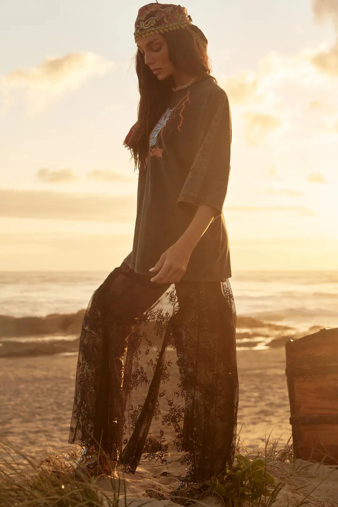 The Lace Maxi Skirt | Black sold by Bella Chic product image thumbnail 3