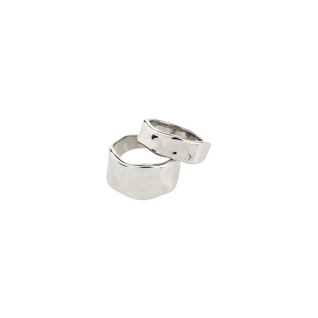 Ember Recycled Chunky 2-in-1 Rings | Silver sold by Bella Chic