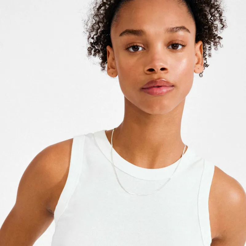 Nikita Recycled Herringbone Chain Necklace | Silver sold by Bella Chic