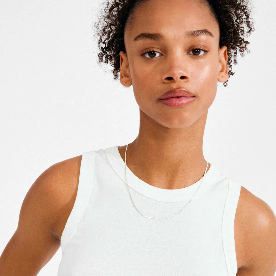 Nikita Recycled Herringbone Chain Necklace | Silver sold by Bella Chic