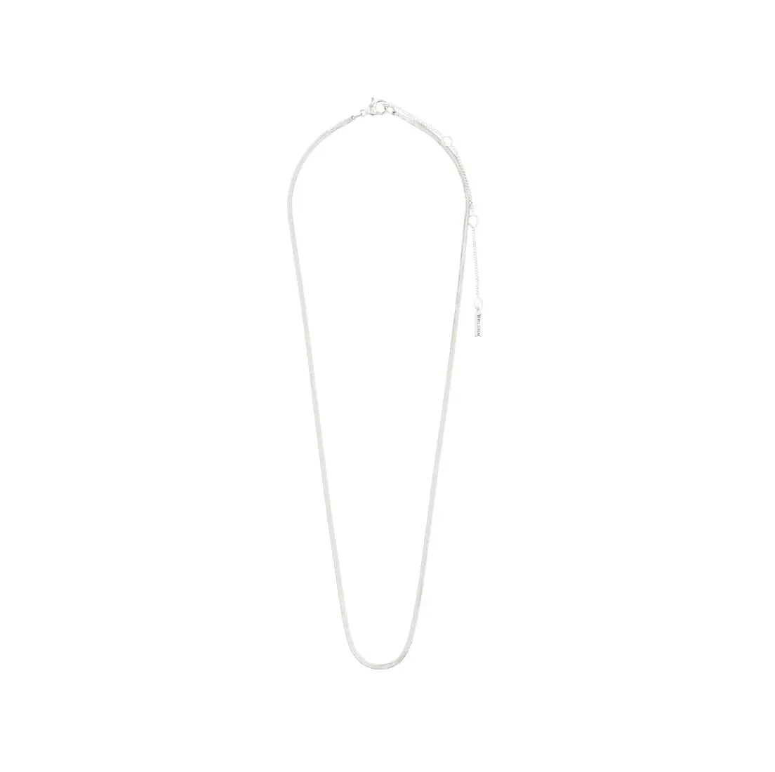 Nikita Recycled Herringbone Chain Necklace | Silver sold by Bella Chic product image thumbnail 3