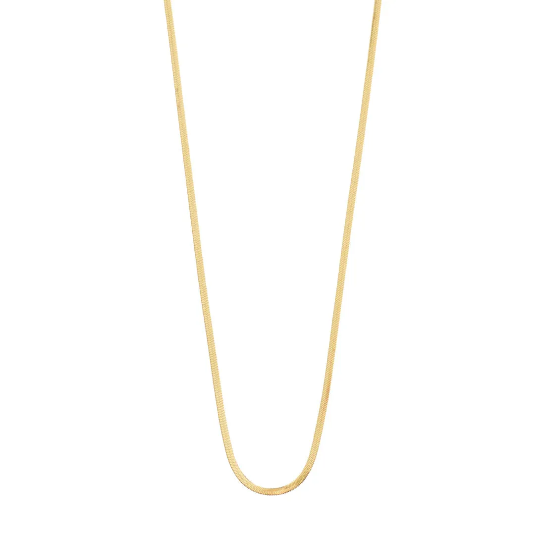 Nikita Recycled Herringbone Chain Necklace | Gold sold by Bella Chic product image thumbnail 3