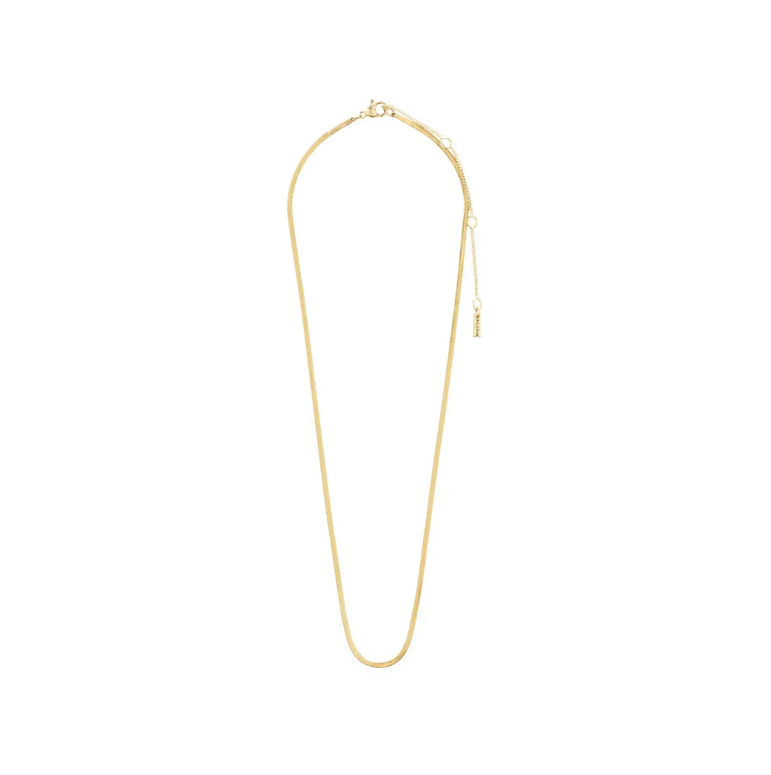 Nikita Recycled Herringbone Chain Necklace | Gold sold by Bella Chic product image thumbnail 4