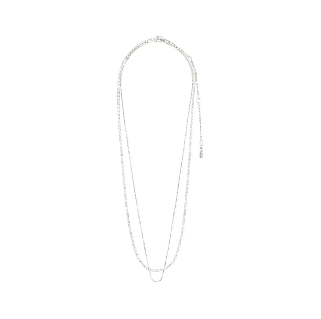 Mille Crystal Layered 2-in-1 Necklace | Silver sold by Bella Chic product image thumbnail 2