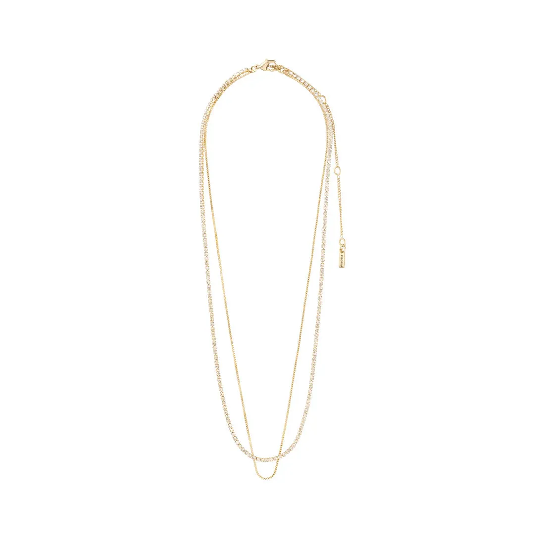 Mille Crystal Layered 2-in-1 Necklace | Gold sold by Bella Chic product image thumbnail 2