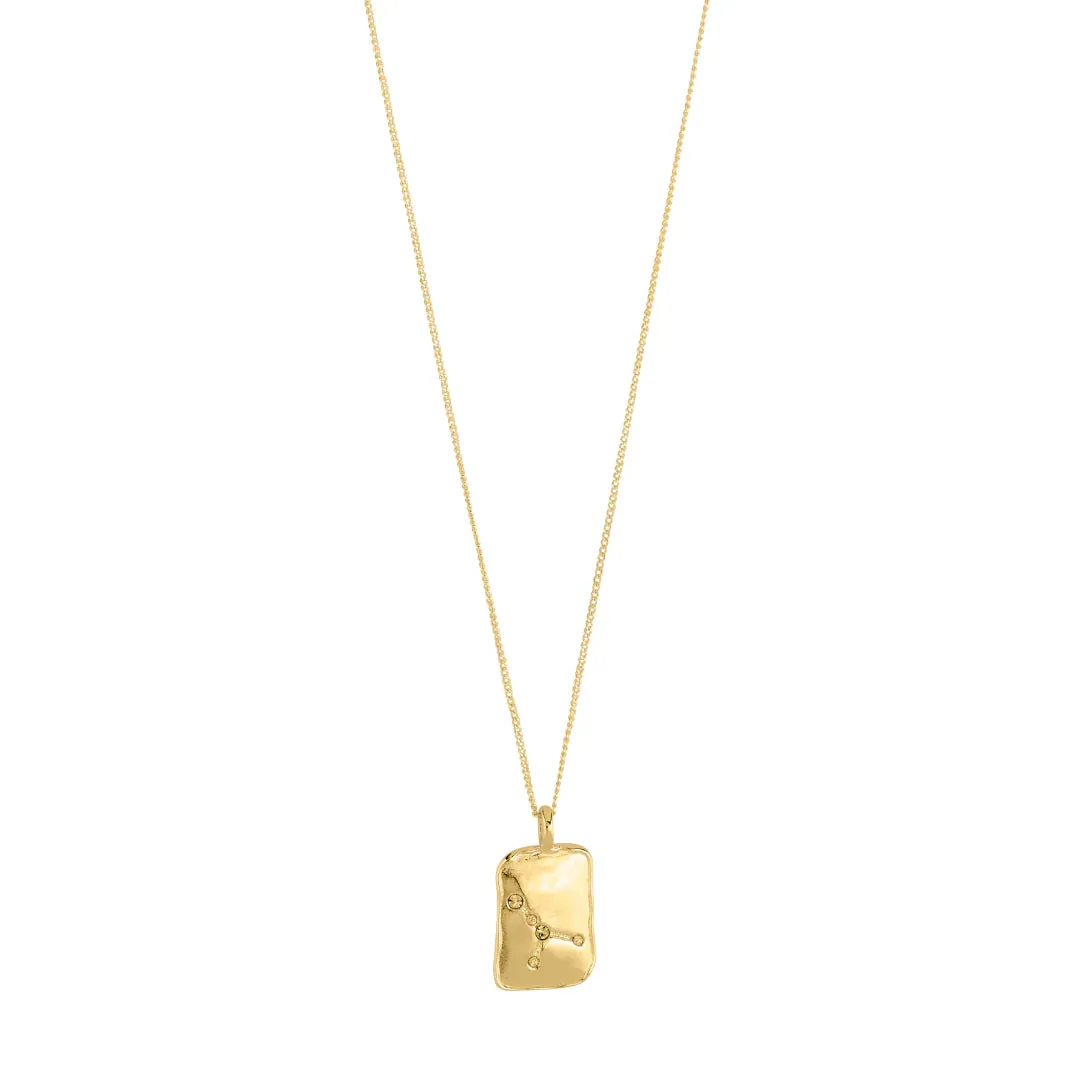 Cancer Recycled Zodiac Sign Necklace | Gold sold by Bella Chic product image thumbnail 2