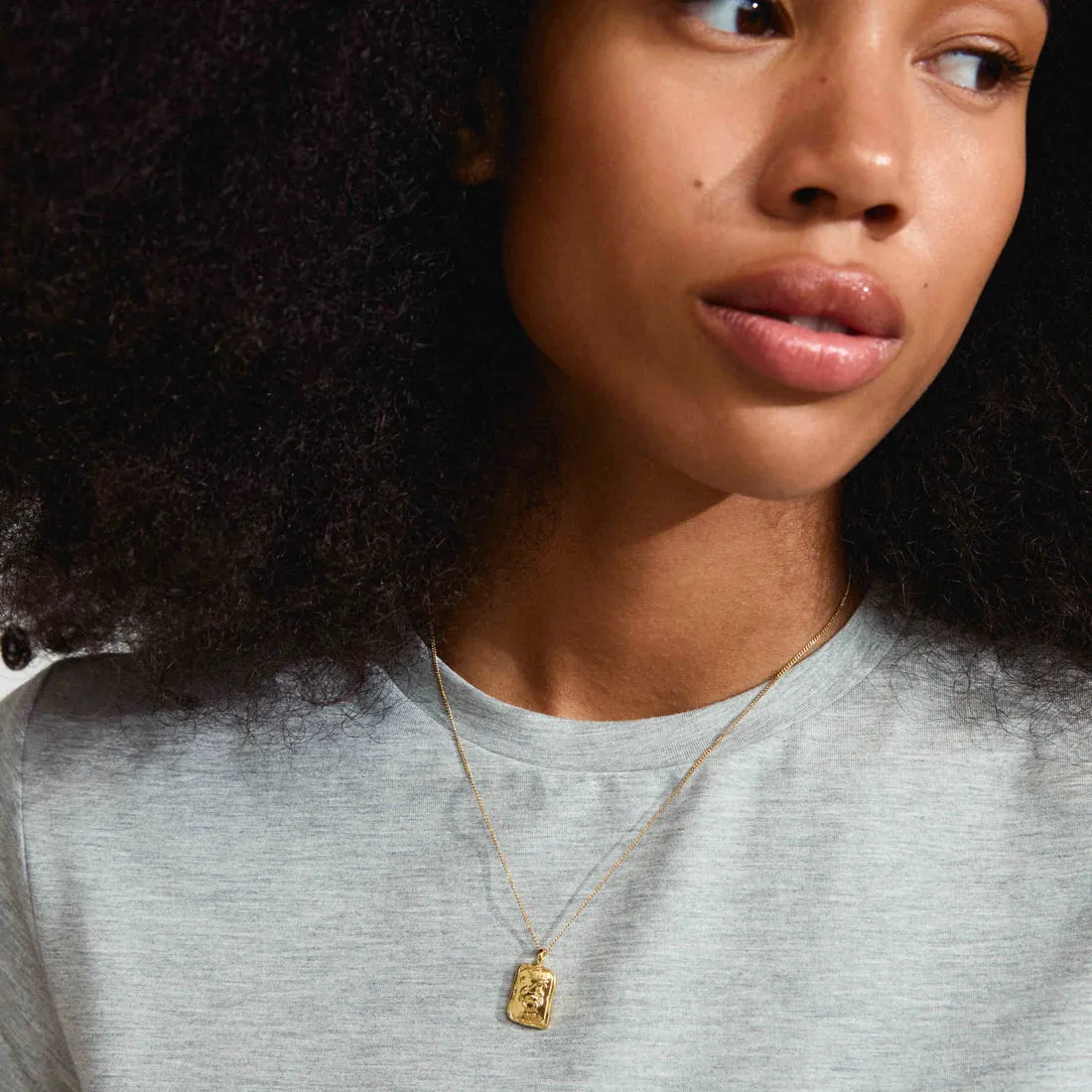 Cancer Recycled Zodiac Sign Necklace | Gold sold by Bella Chic product image thumbnail 3