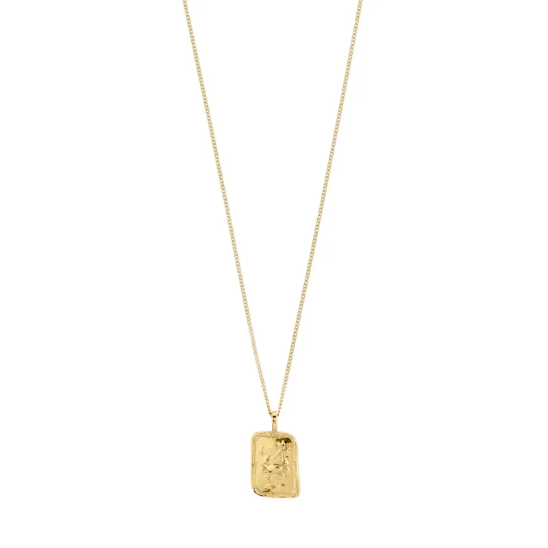 Cancer Recycled Zodiac Sign Necklace | Gold made by Pilgrim
