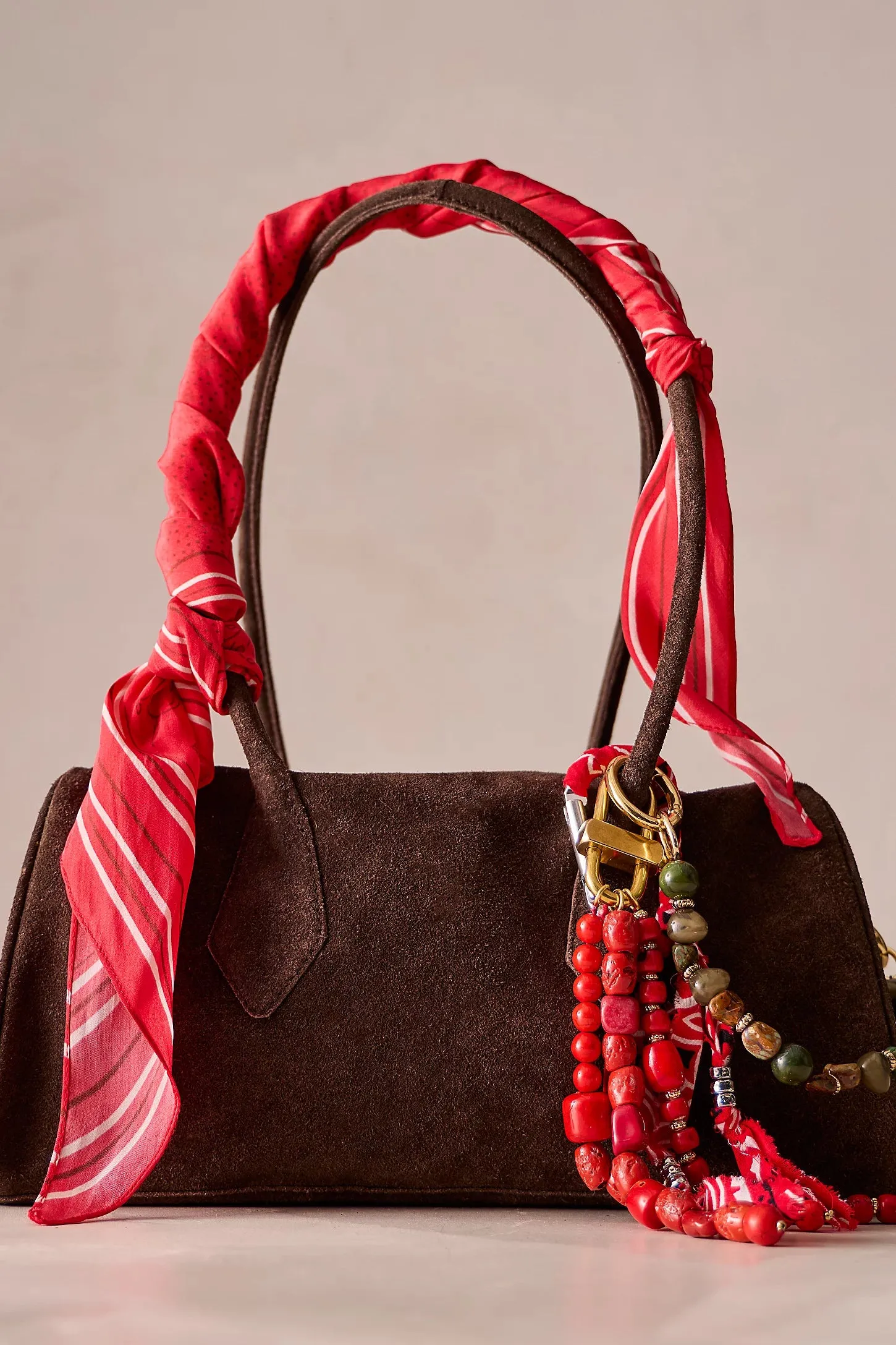 Sierra Suede Shoulder Bag | Chocolate sold by Bella Chic