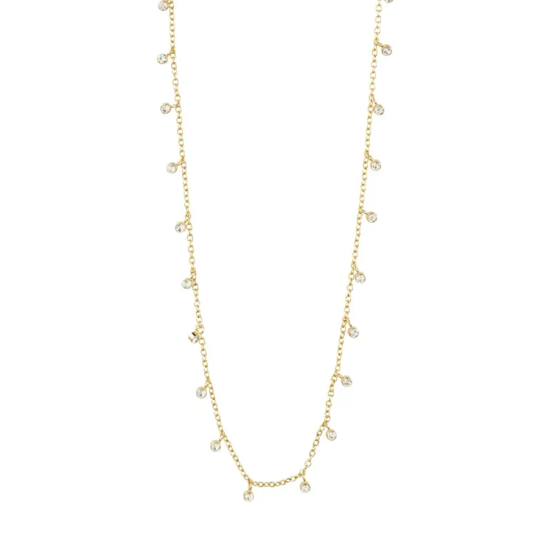 Maja Crystal Drops Necklace | Gold sold by Bella Chic