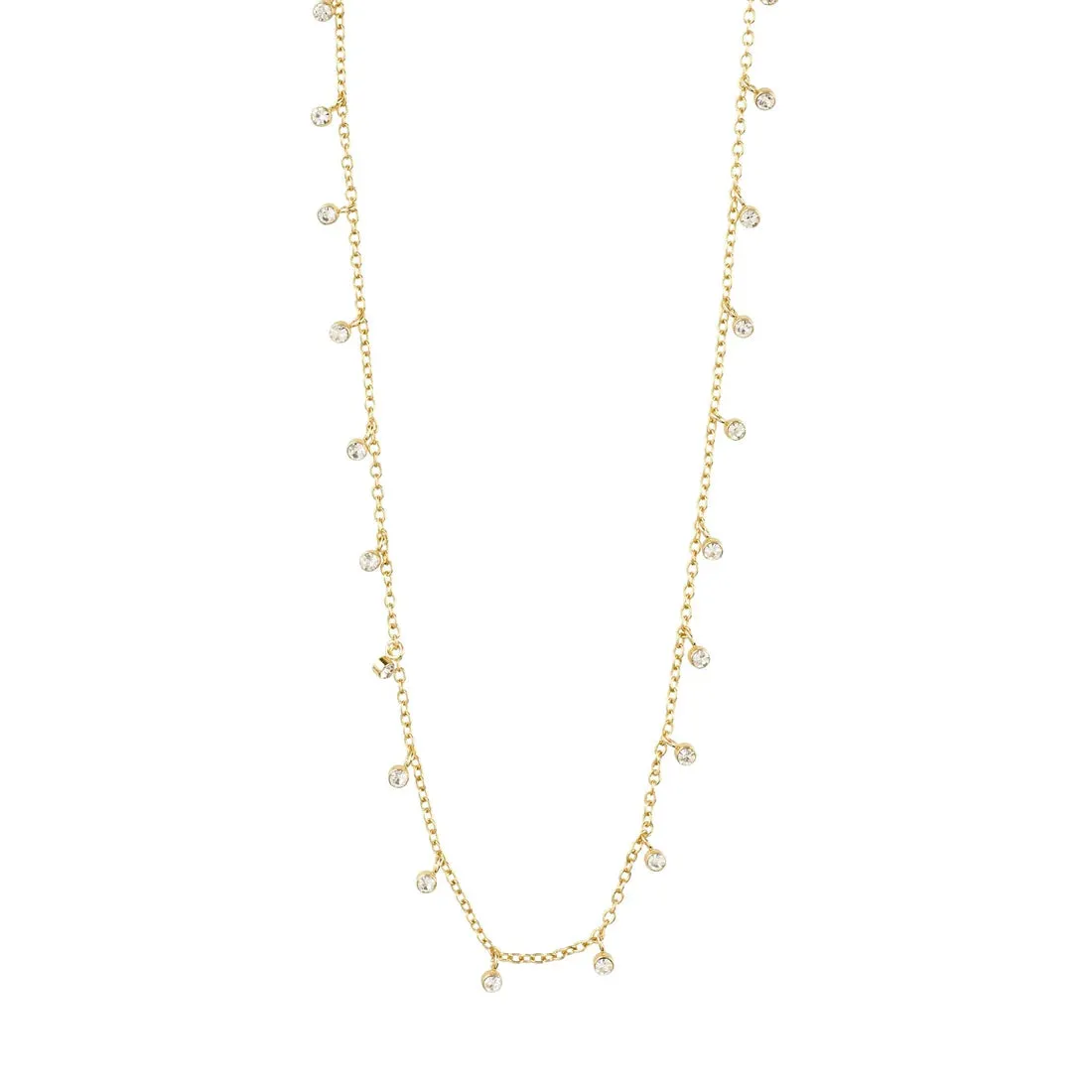 Maja Crystal Drops Necklace | Gold sold by Bella Chic