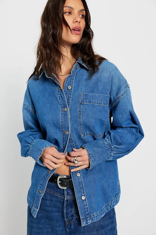 Ashley Denim Shirt | Medium Wash made by Free People