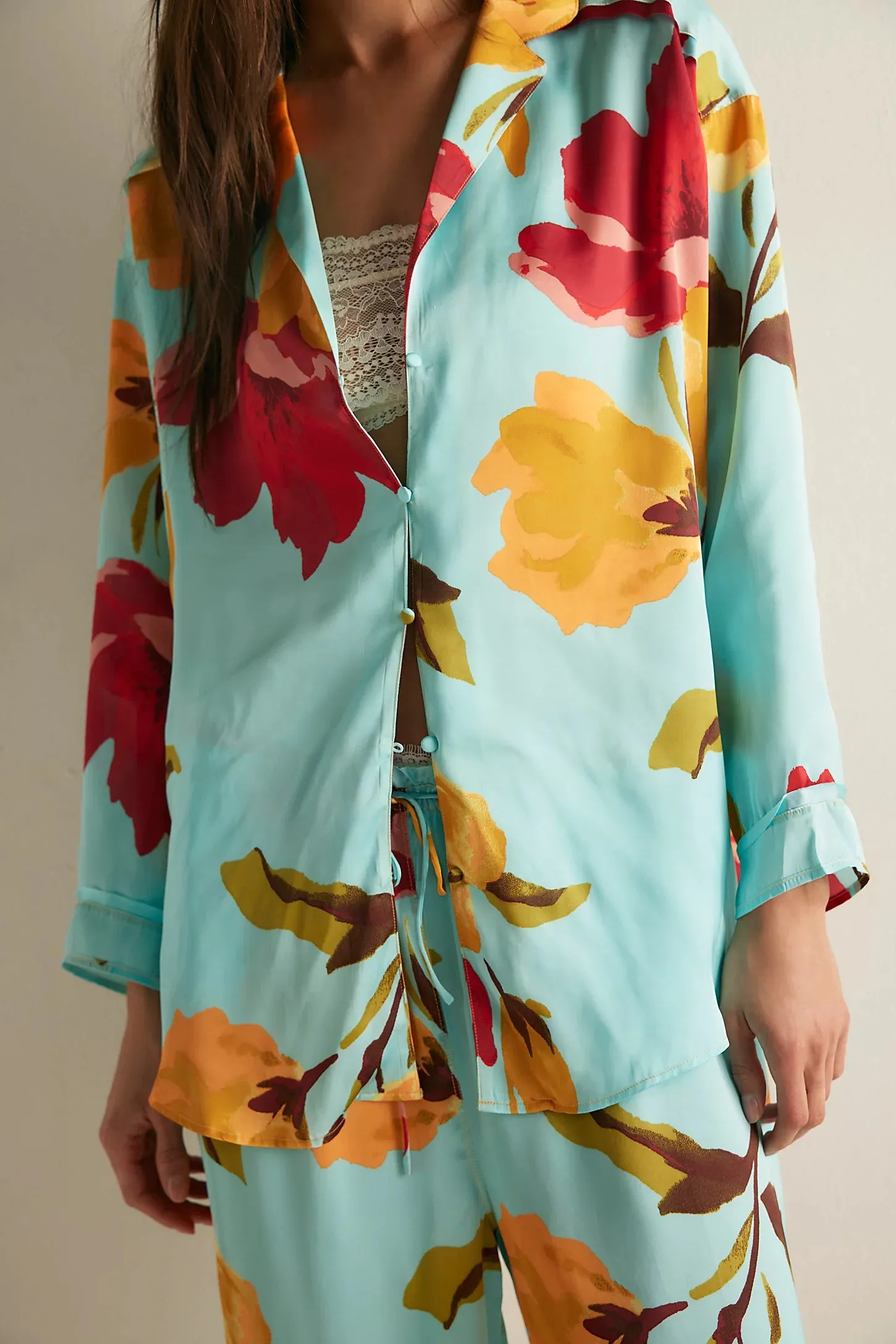 Dreamy Days Pajama Set | Bloomrush Blue Floral sold by Bella Chic product image thumbnail 3
