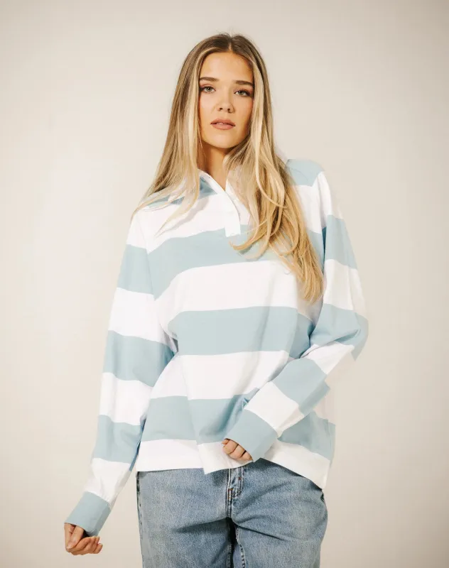 Rugby Polo Shirt | Light Blue made by Brunette The Label