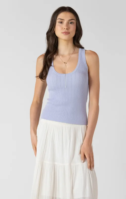 Pointelle U-Neck Tank | Lilac Haze sold by Bella Chic