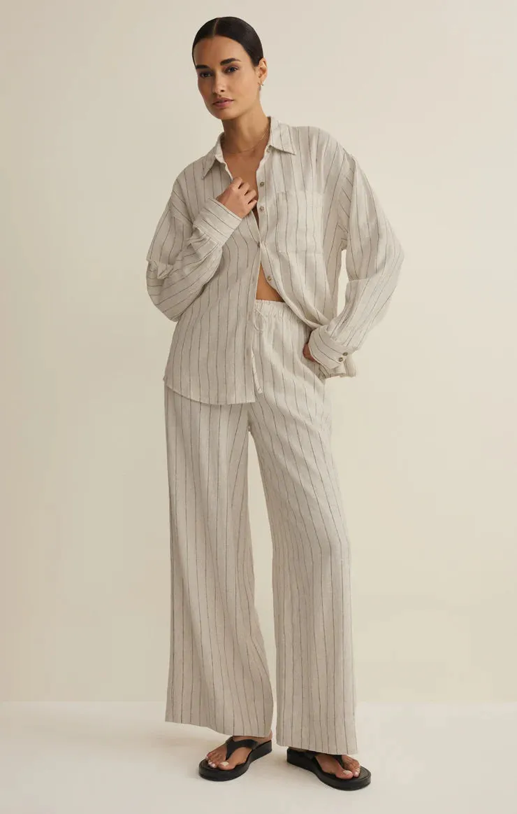 Henri Striped Wide Leg Pants | Linen sold by Bella Chic