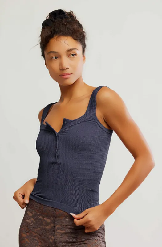 Clean Slate Henley | Peacoat made by Free People