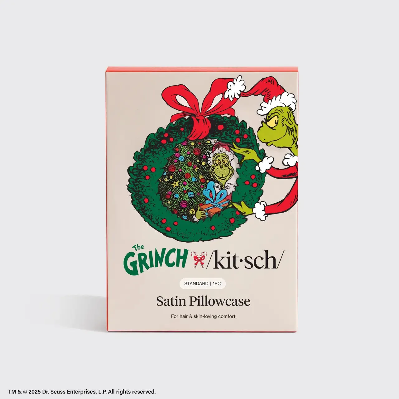 The Grinch X Kitsch Satin Pillowcase sold by Bella Chic product image thumbnail 3