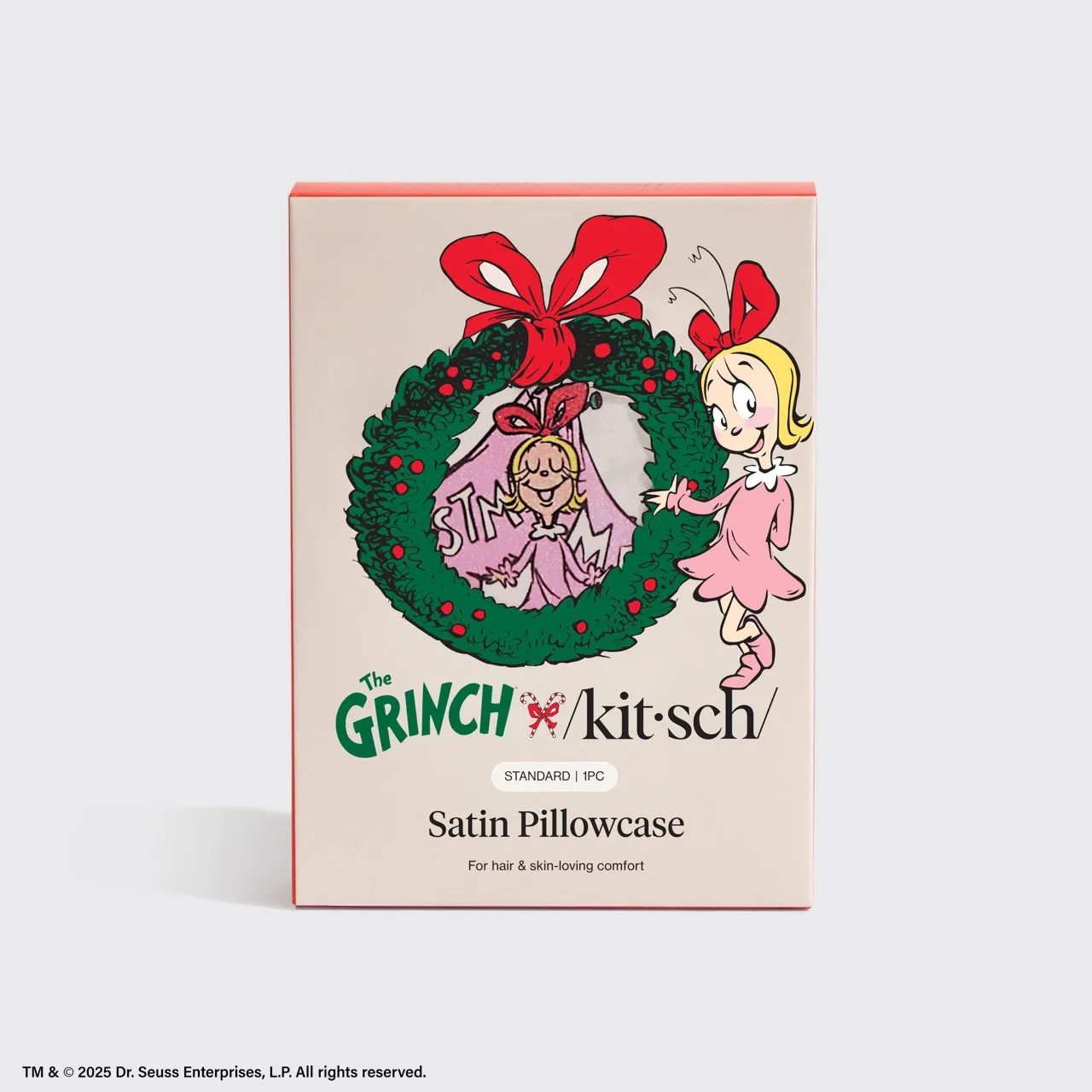 The Grinch X Kitsch Satin Pillowcase sold by Bella Chic product image thumbnail 5