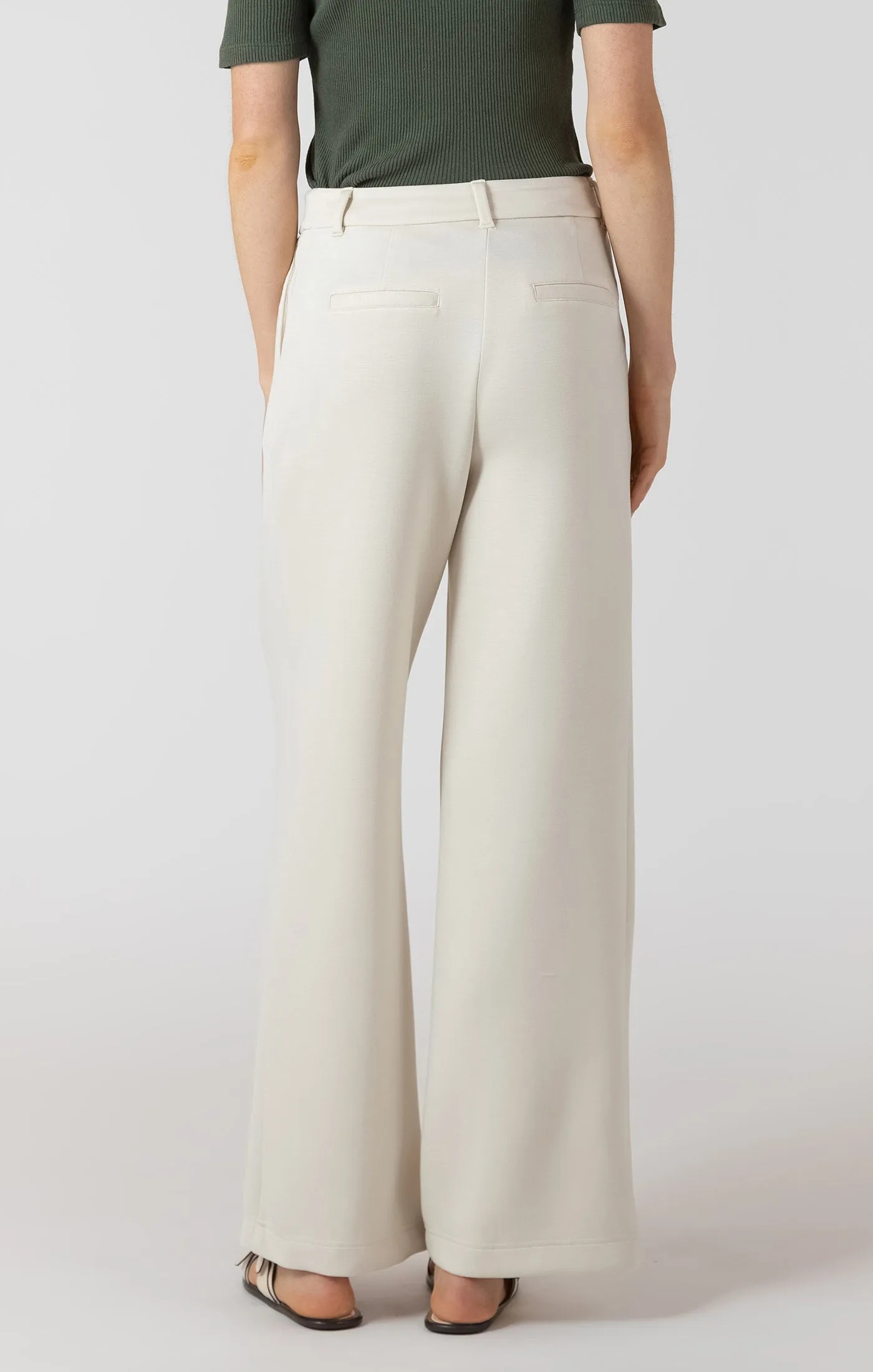Scuba Knit Trouser | Matte Pearl sold by Bella Chic product image thumbnail 2