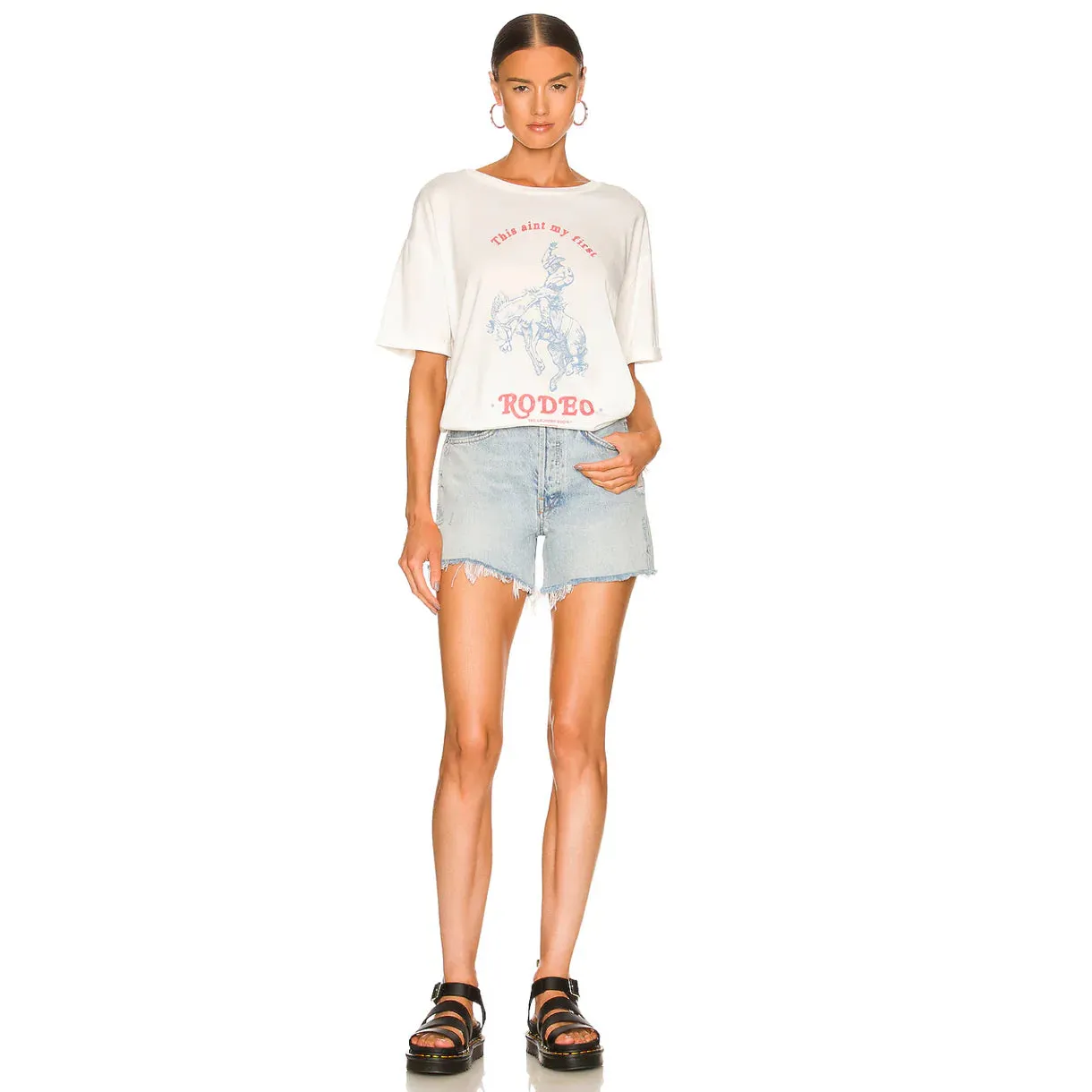 First Rodeo Oversized Tee | White sold by Bella Chic product image thumbnail 5