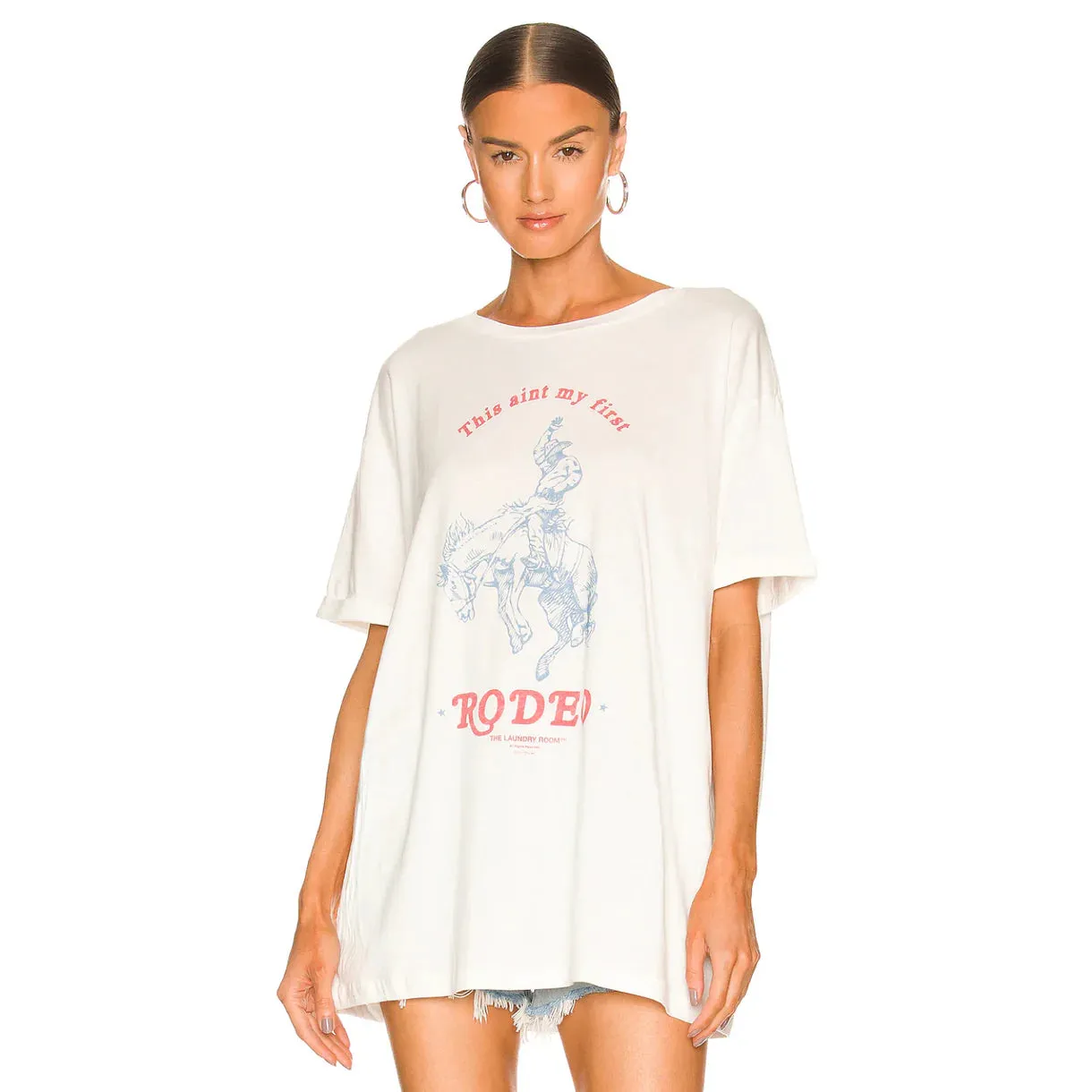 First Rodeo Oversized Tee | White sold by Bella Chic product image thumbnail 2