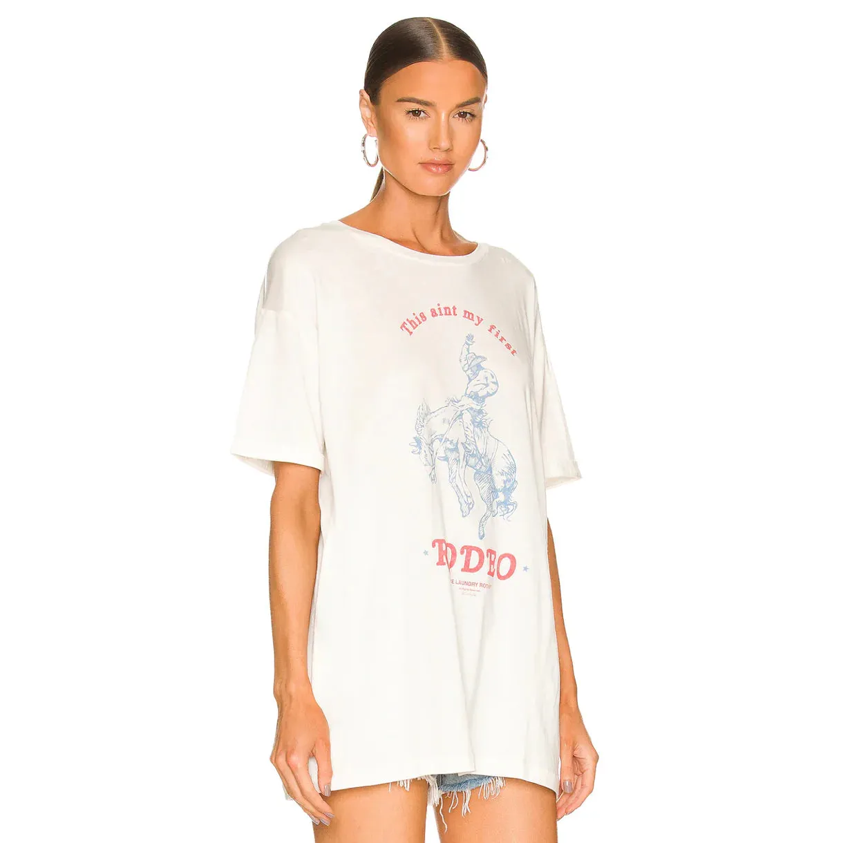 First Rodeo Oversized Tee | White sold by Bella Chic product image thumbnail 3