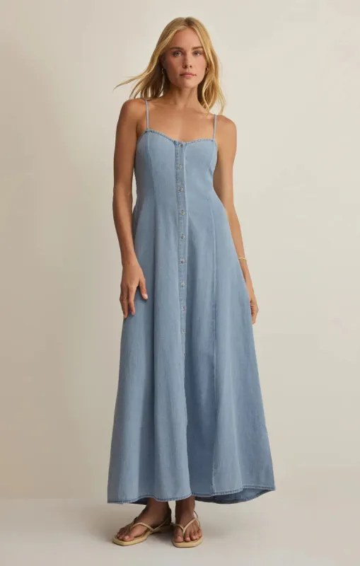 Angel Eyes Chambray Midi Dress made by Z Supply