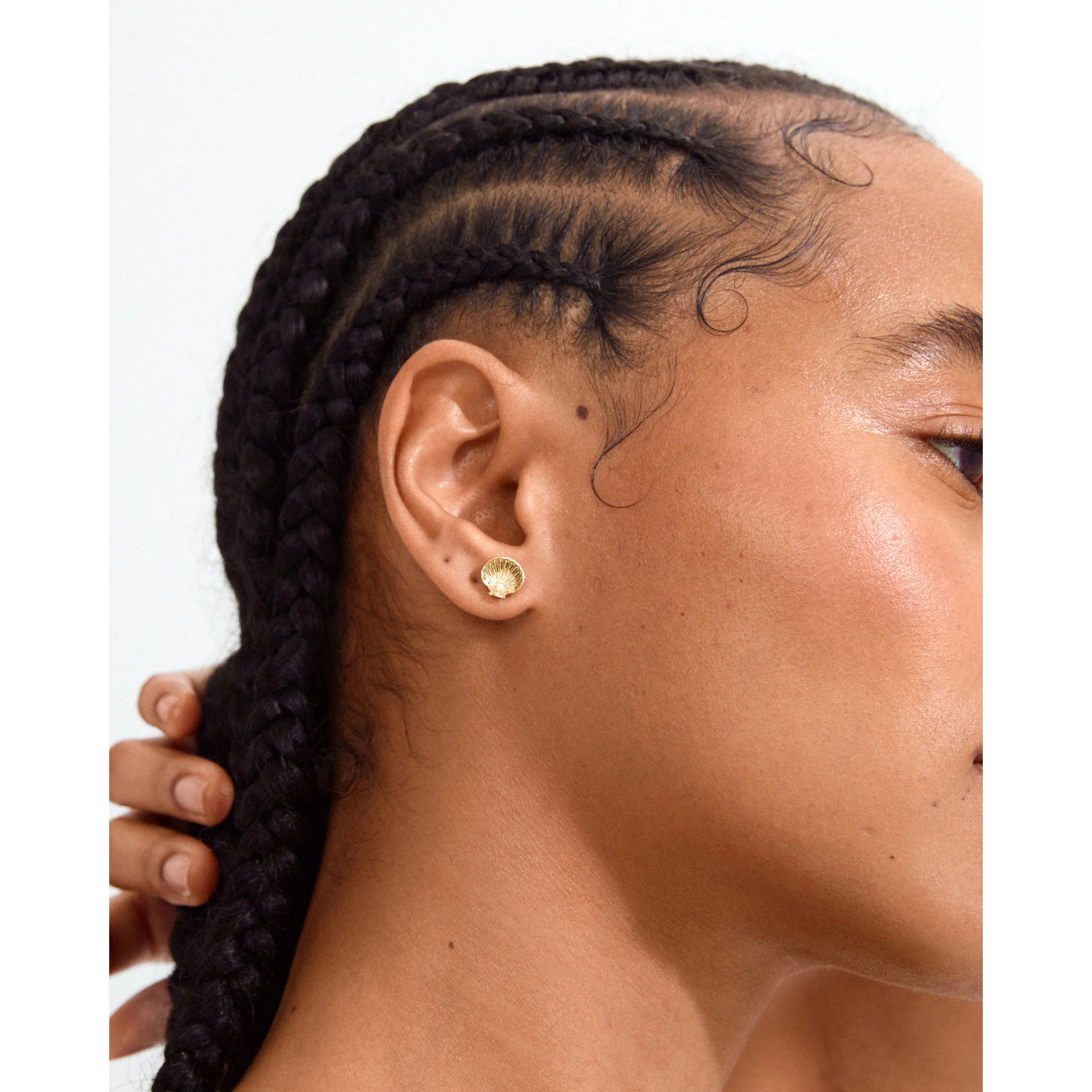 Opal Recycled Seashell Earrings | Gold sold by Bella Chic product image thumbnail 2
