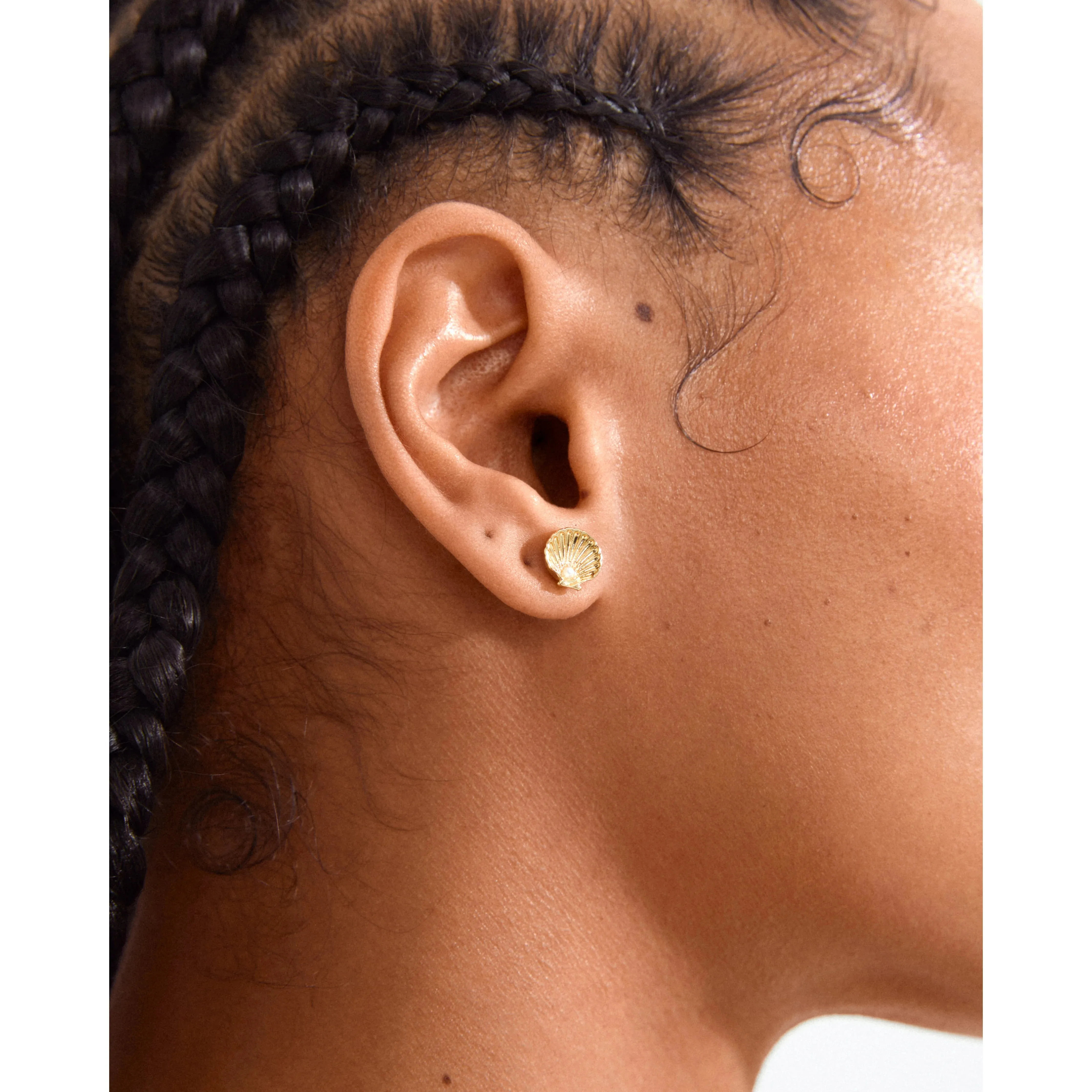 Opal Recycled Seashell Earrings | Gold sold by Bella Chic product image thumbnail 3