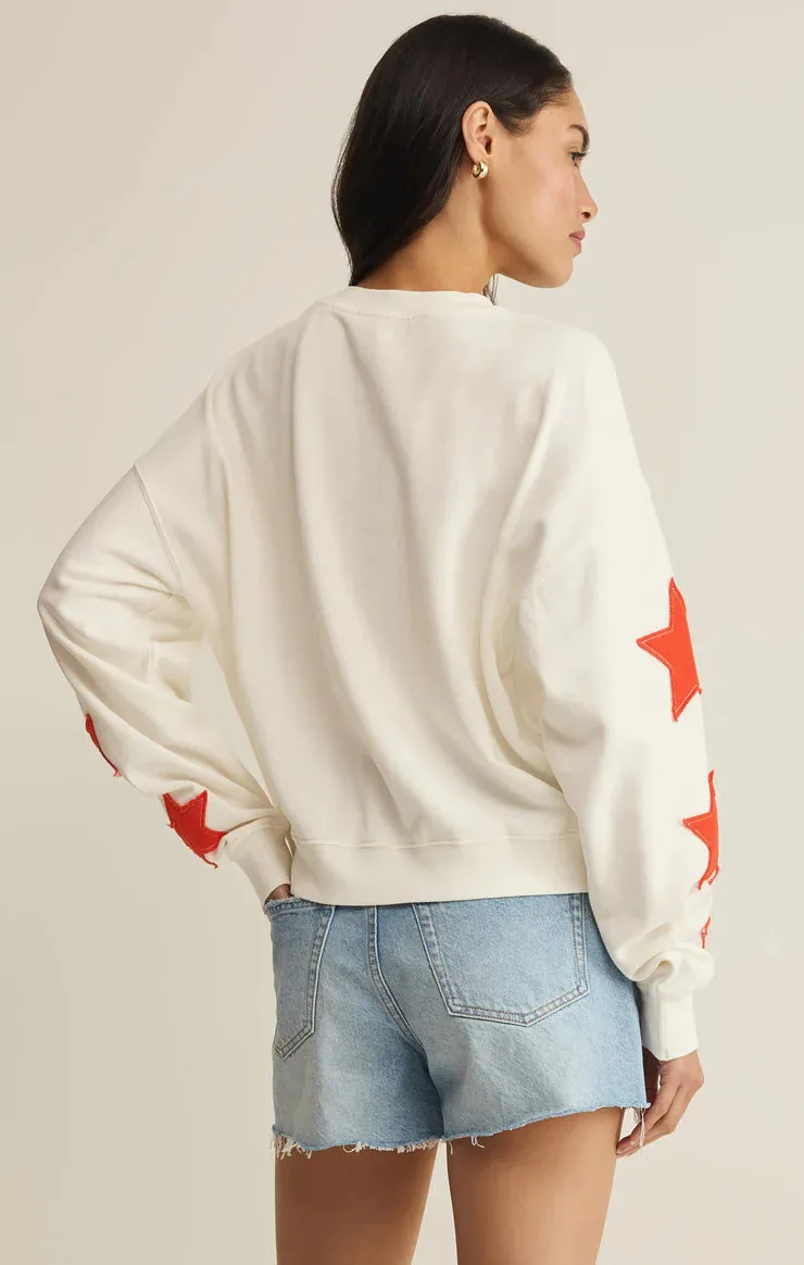 Stars First Date Sweatshirt | Sea Salt sold by Bella Chic product image thumbnail 2