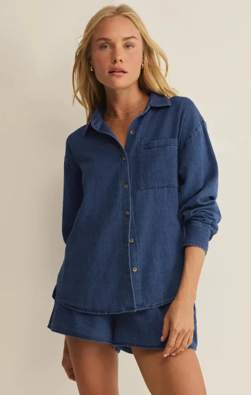 The Perfect Twill Button Up | Twilight Blue made by Z Supply