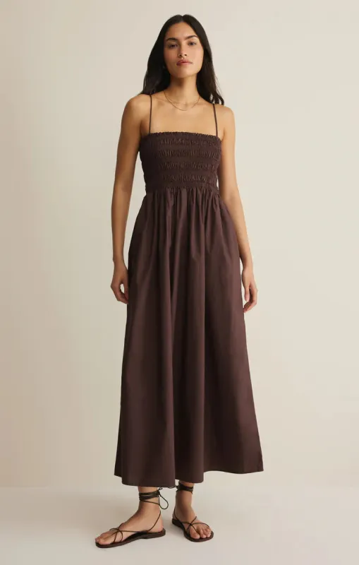 Cornelia Poplin Maxi Dress | Chocolate Cherry made by Z Supply