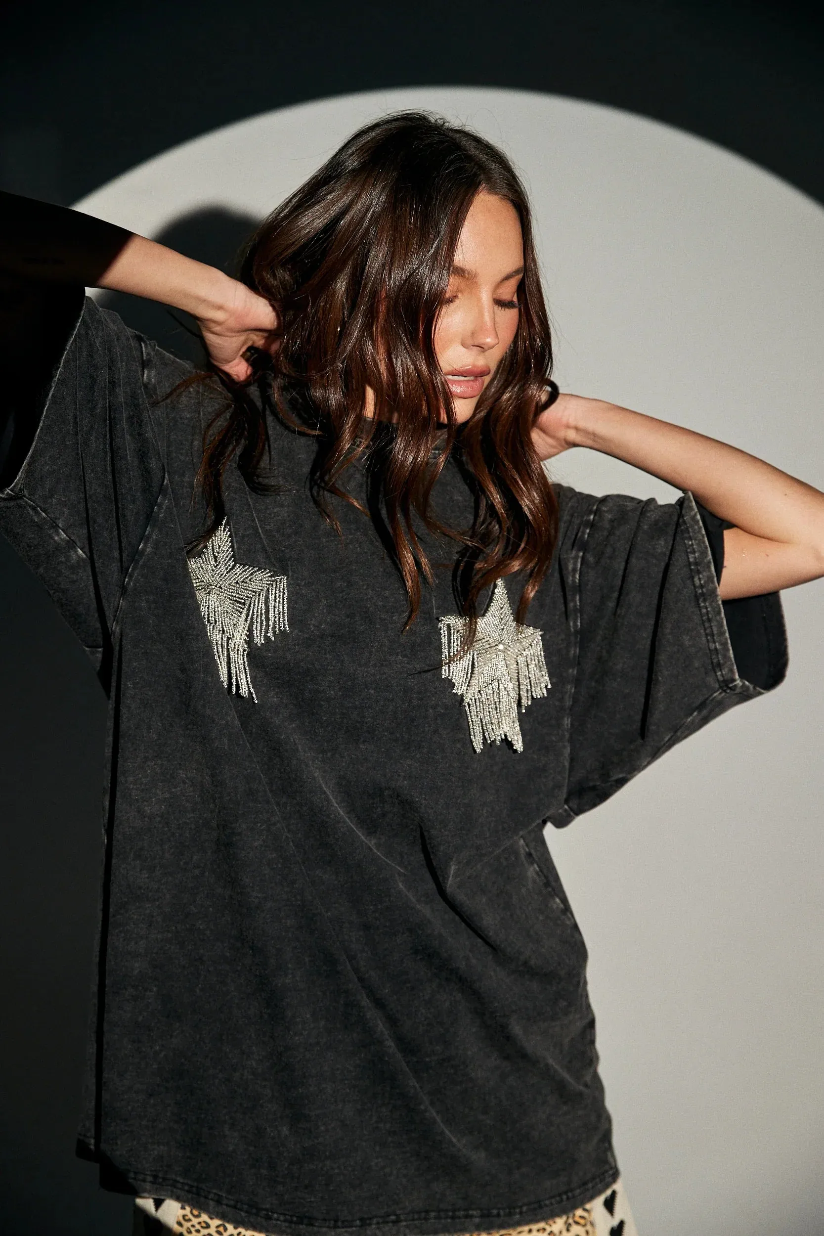 The Sparkle Star Tee | Black sold by Bella Chic product image thumbnail 5