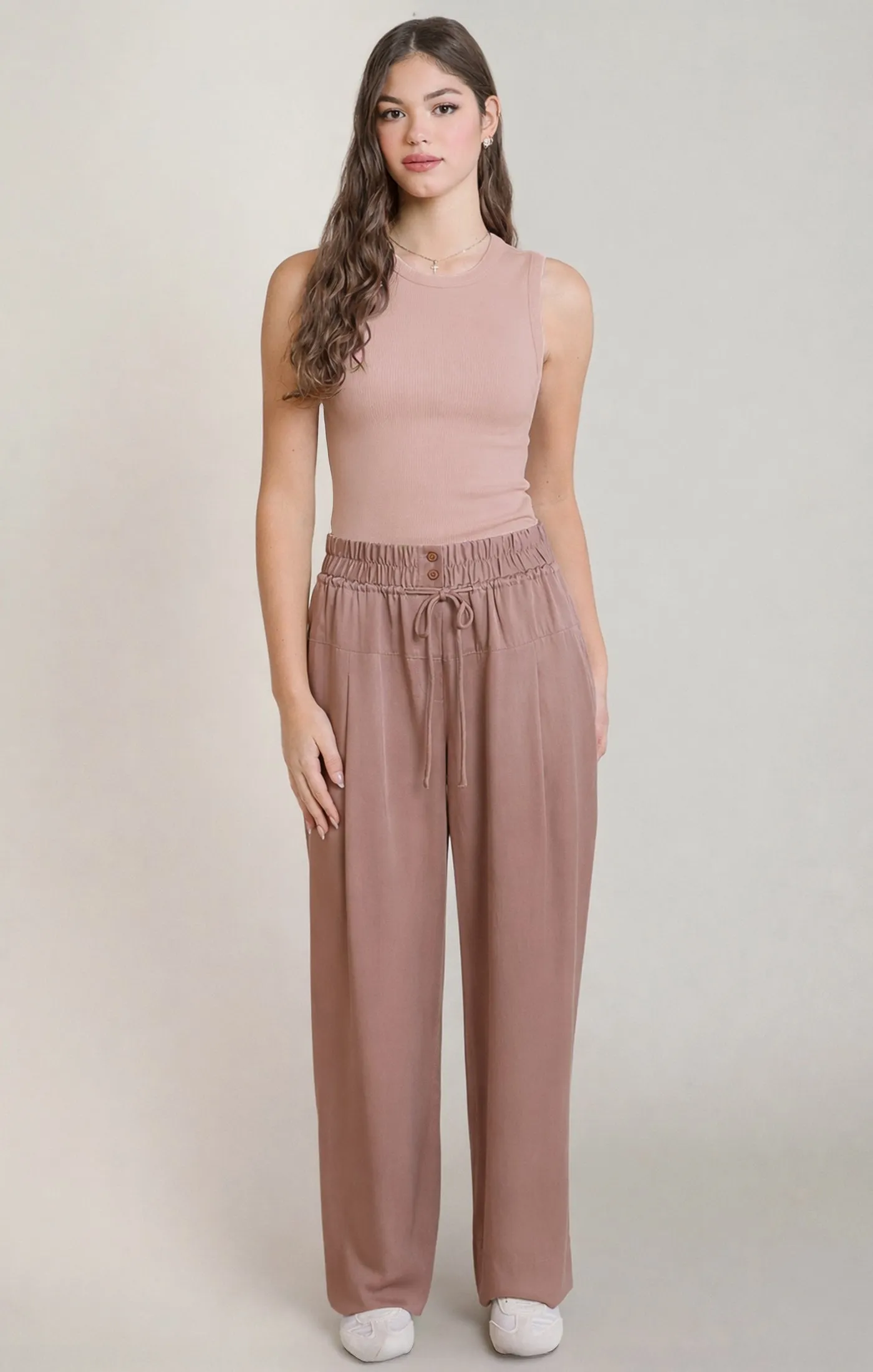 Foundation Ribbed Tank | Dusty Rose sold by Bella Chic product image thumbnail 2