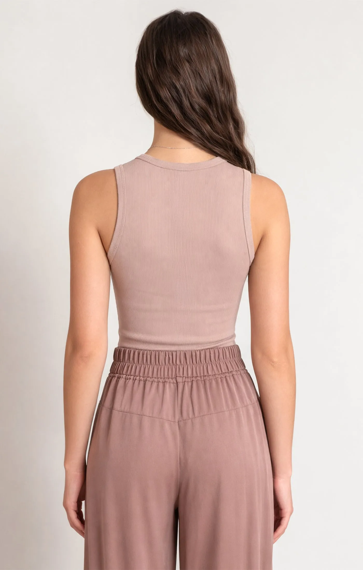 Foundation Ribbed Tank | Dusty Rose sold by Bella Chic product image thumbnail 3