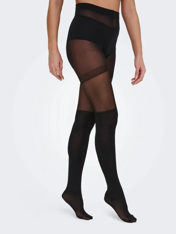 Kelly Sheer Tights | Black made by Only