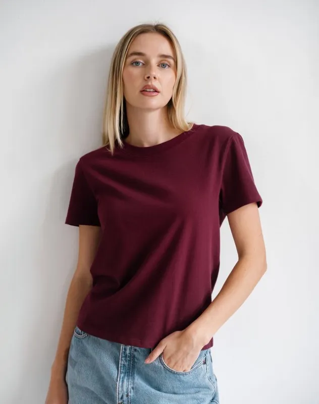 Paris Tee | Plum made by Brunette The Label