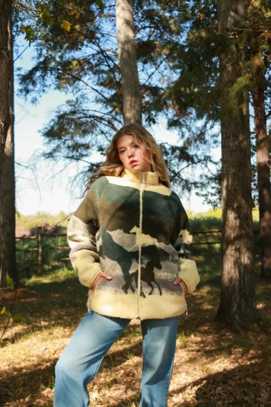 Stallion Unisex Sherpa Jacket sold by Bella Chic
