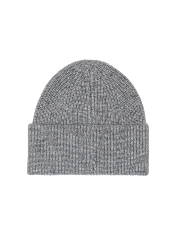 Ingrid Rib Basic Beanie | Dark Grey Melange made by Only