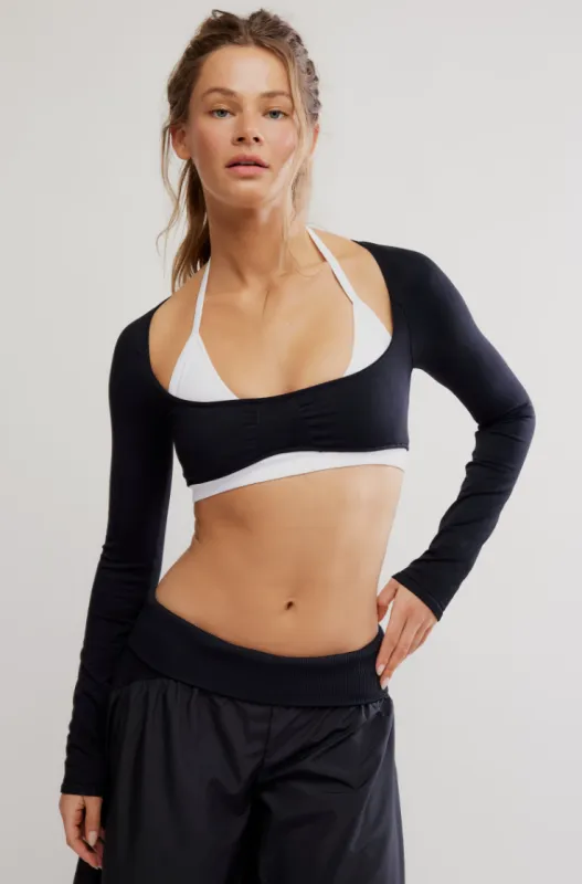 Good Karma Ultra Crop Top | Black made by Free People