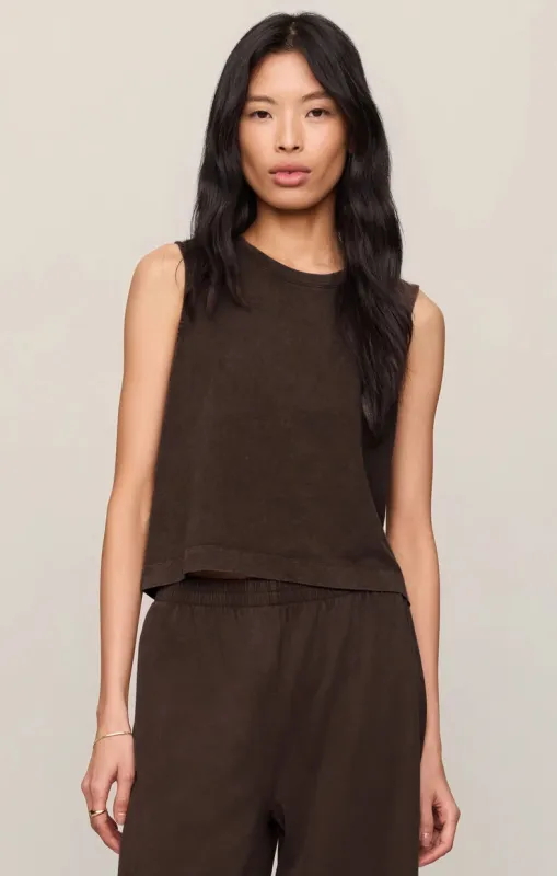 Sloane Cotton Jersey Tank | Dark Chocolate made by Z Supply