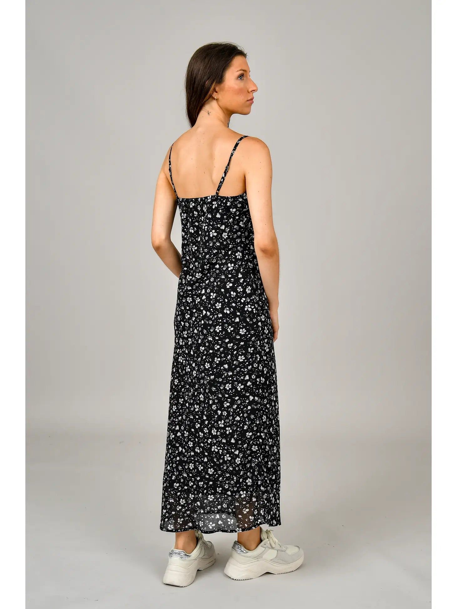 Layla Slip Printed Dress | Black/White sold by Bella Chic product image thumbnail 3